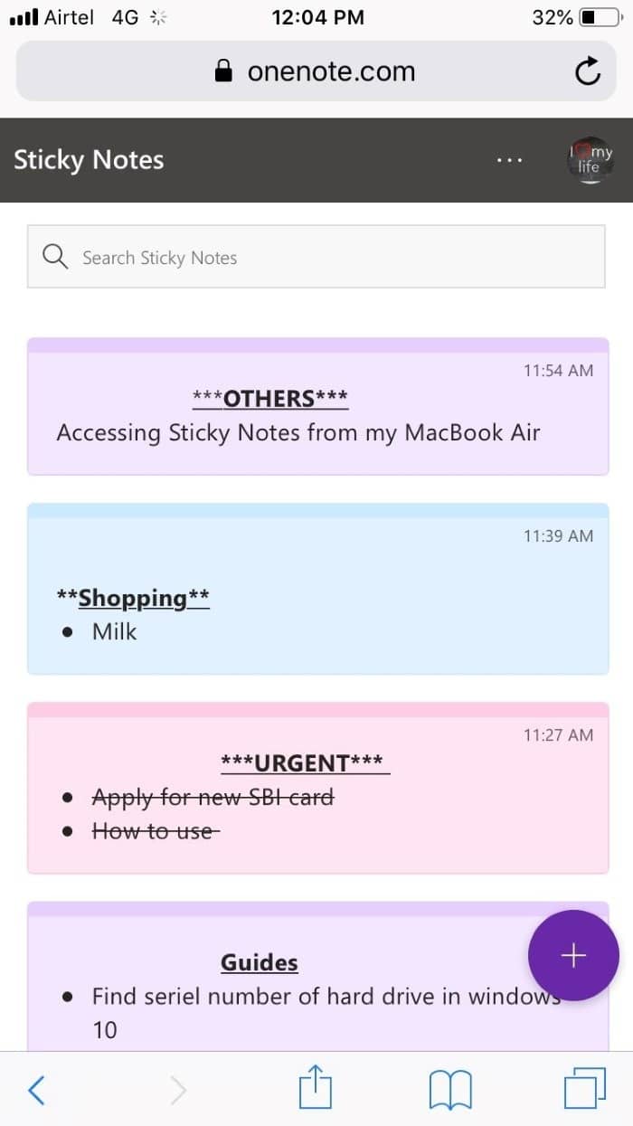 Sticky notes for mac catalina